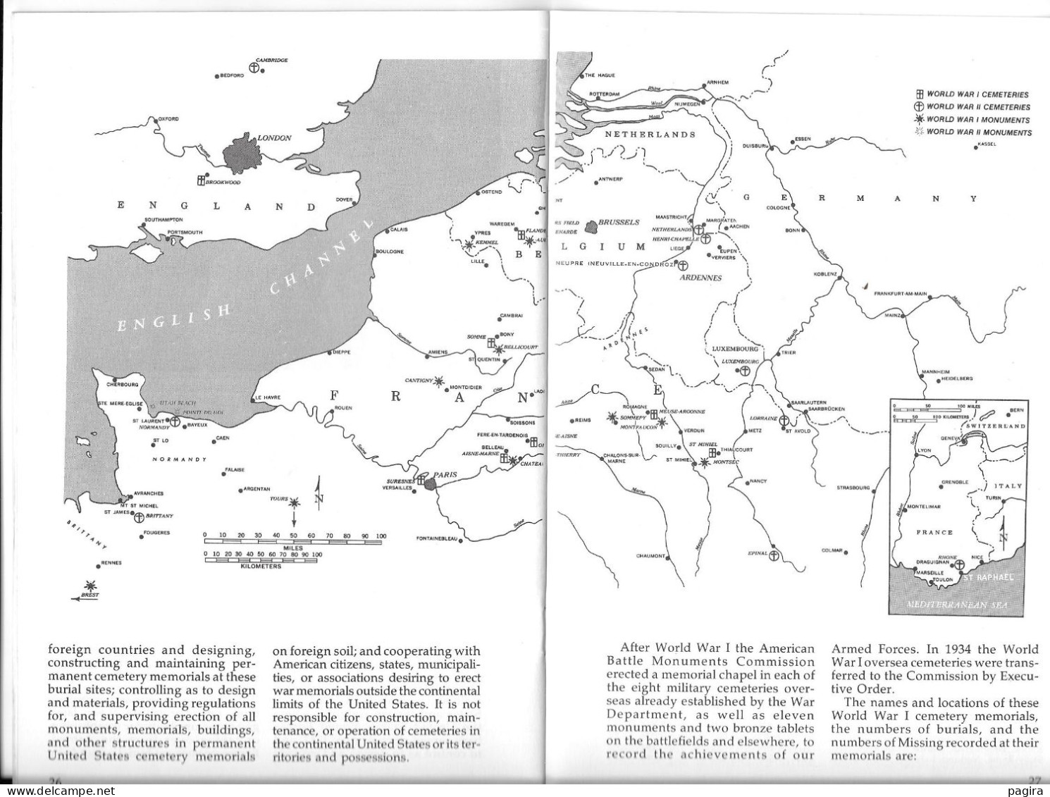 39/45 Brochure En Anglais Sur Les Monuments Et Cimetiéres US Guerre 39/45 . - Weltkrieg 1939-45