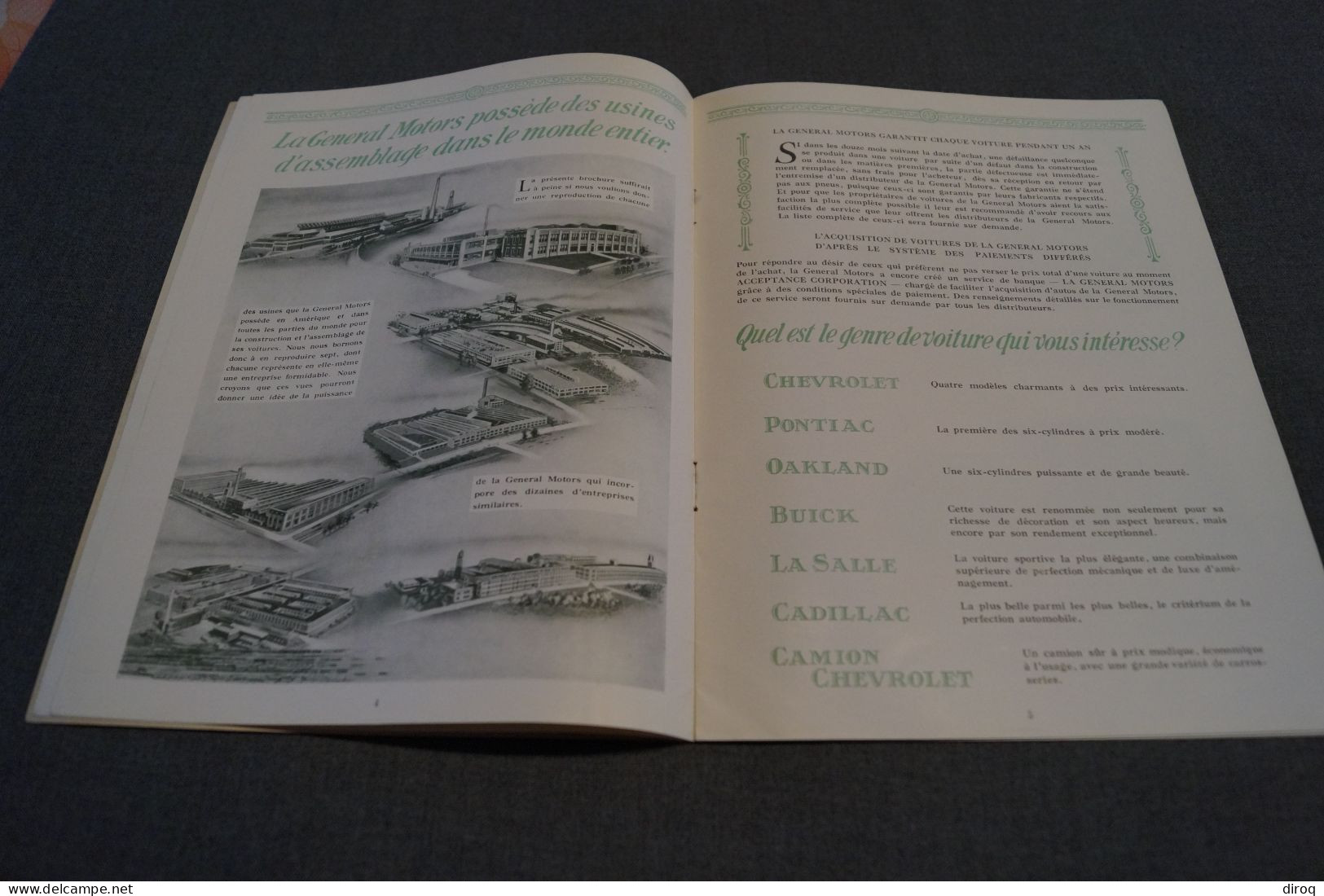 Général Motors,une famille hors ligne,original,16 pages,anciennes voitures,29 Cm. sur 22 Cm.