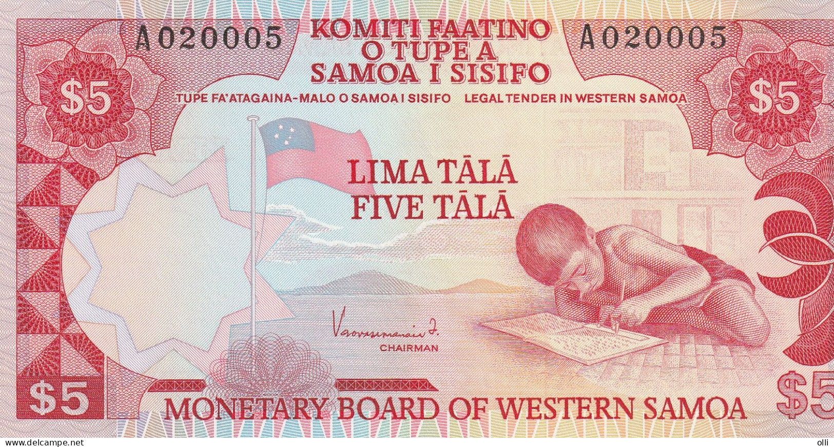 Western Samoa 5 Tala 1980 P-21 UNC - Samoa