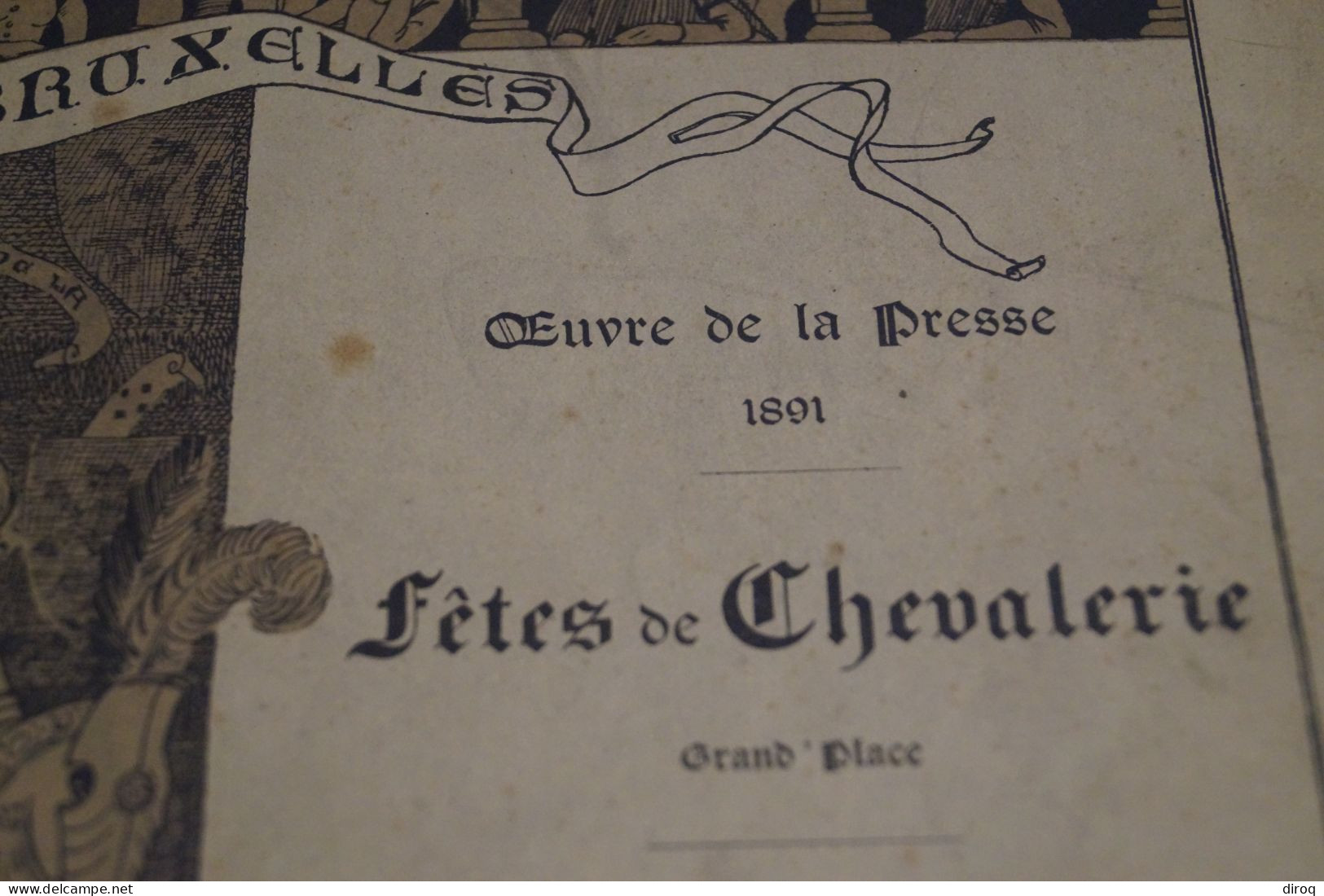 RARE,Bruxelles Fêtes De La Chevalerie 1891, 52 Pages, 28 Cm. Sur 21,5 Cm. - 1801-1900