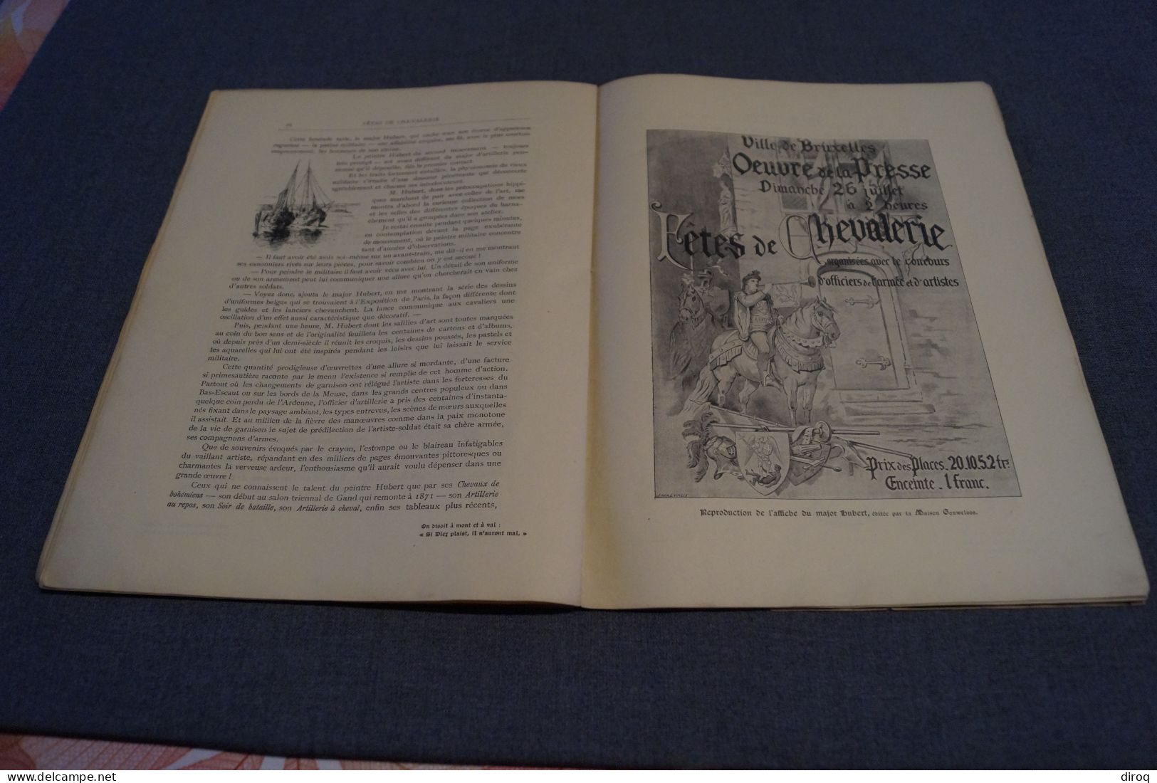 RARE,Bruxelles fêtes de la chevalerie 1891, 52 pages, 28 Cm. sur 21,5 Cm.