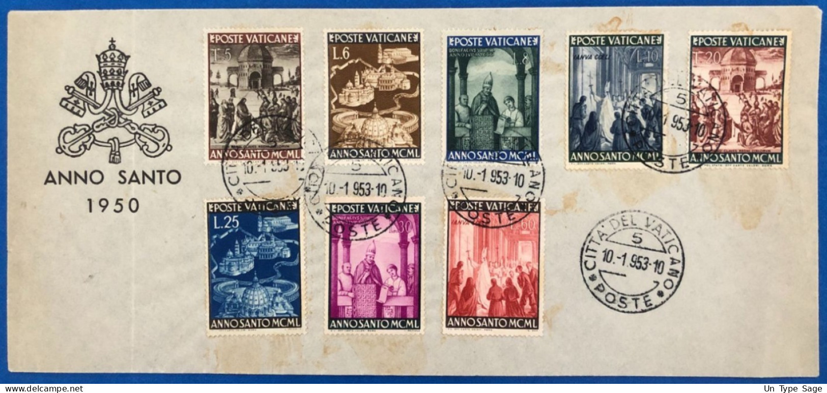 Vatican, FDC 1953 - (L117) - Lettres & Documents