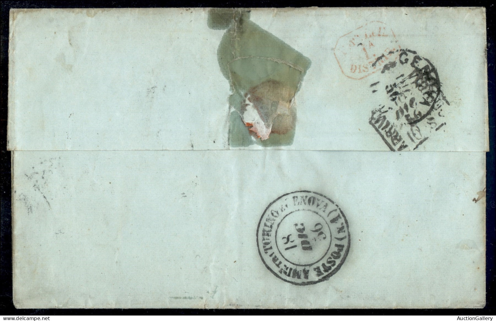 Antichi Stati Italiani - Sardegna - Con Vaglia Postale - 1856/1857 - Due Lettere Da Porto Maurizio A Torino - Non Affran - Other & Unclassified