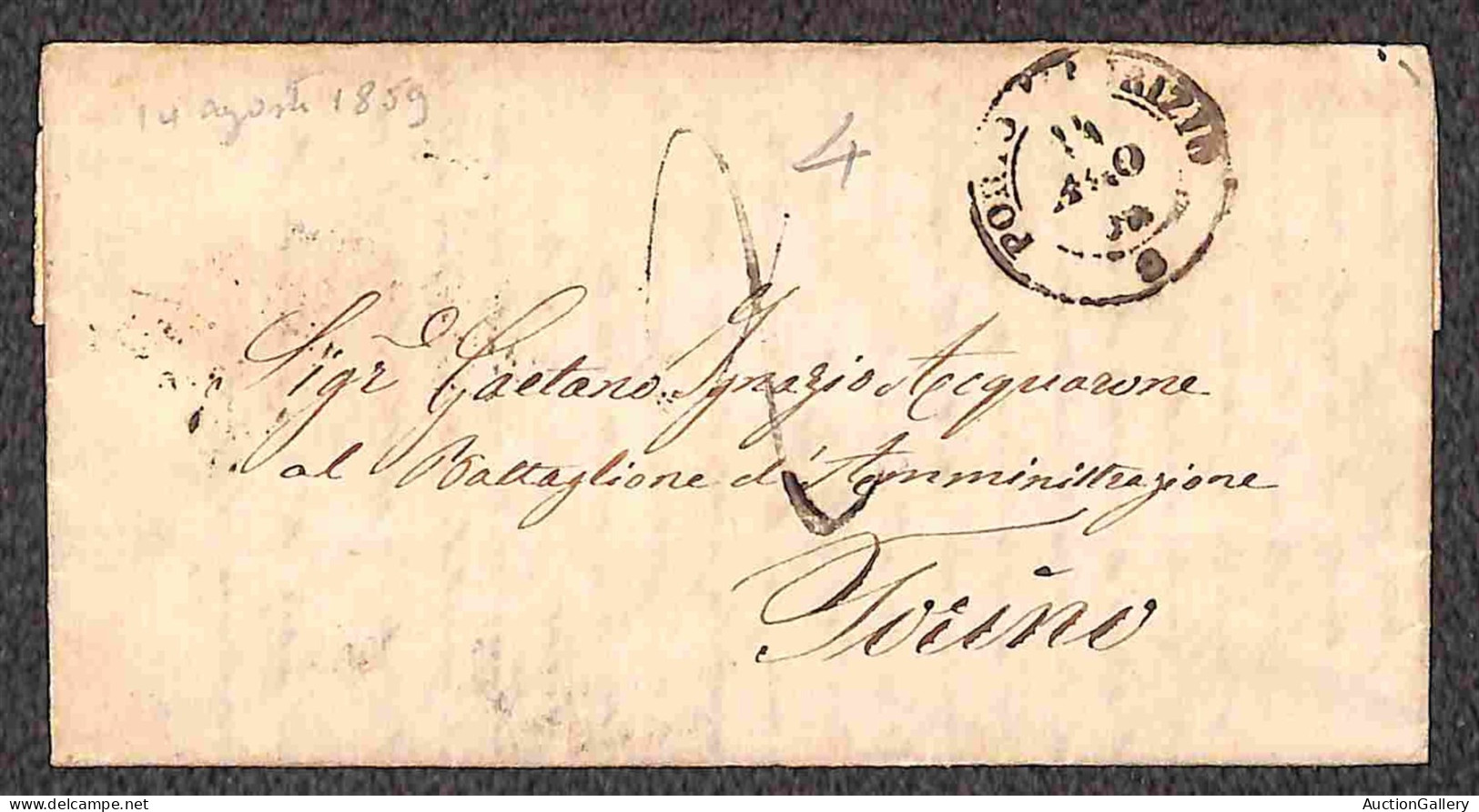 Antichi Stati Italiani - Sardegna - Posta Militare - 1859/1860 - Una Bustina + Sette Lettere Da Porto Maurizio Indirizza - Other & Unclassified