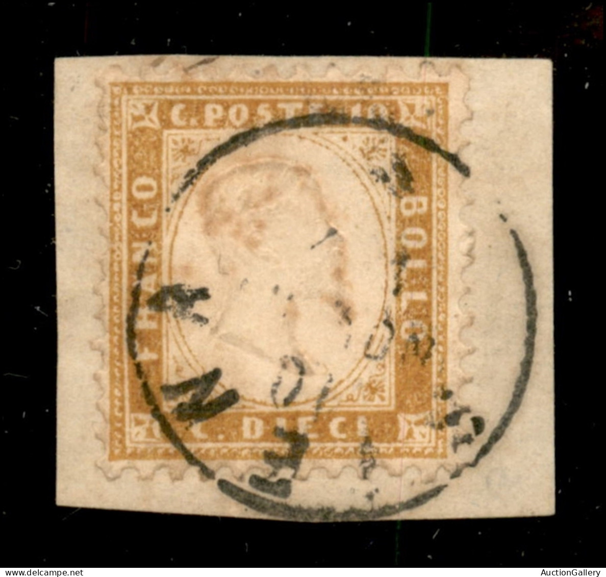 Regno - Vittorio Emanuele II - 1862 - 10 Cent Ocra Bistro (1f) Usato Su Frammento - Siena 10.11."62" - Qualche Ingiallim - Andere & Zonder Classificatie