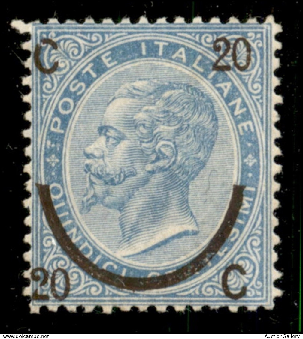 Regno - Vittorio Emanuele II - 1865 - 20 Cent Su 15 (25 - Terzo Tipo) - Gomma Integra - Centratura Perfetta - Cert. Chia - Altri & Non Classificati