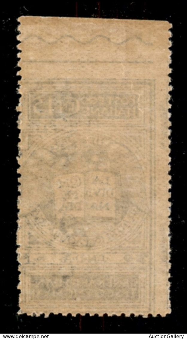 Regno - Vittorio Emanuele III - 1921 - Non Emesso - 15 Cent Dante Alighieri (116Ah) Non Dentellato In Alto - Gomma Integ - Sonstige & Ohne Zuordnung