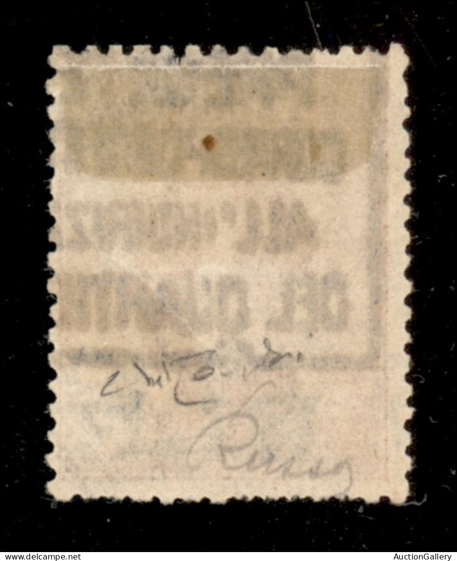 Regno - Servizi - 1922 - 20 Cent (7ga) Con Virgola Dopo P - Usato - Cert Oro Raybaudi (3000) - Other & Unclassified