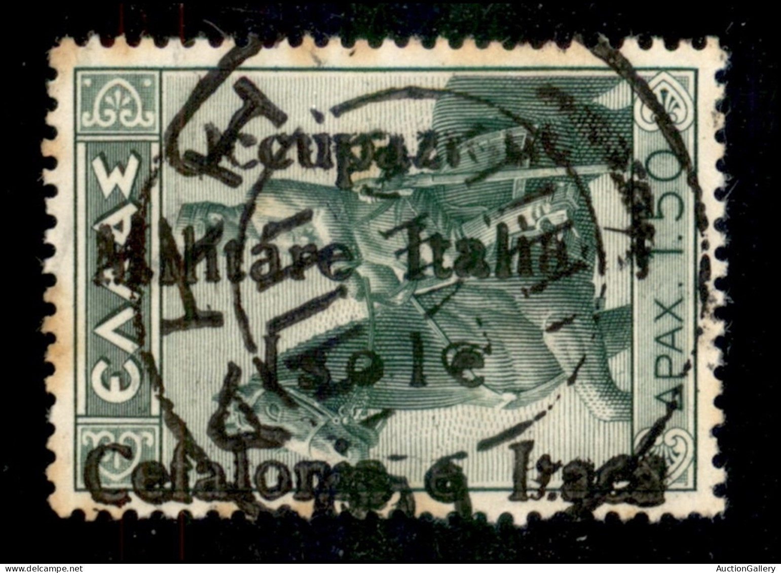 Occupazioni II Guerra Mondiale - Cefalonia E Itaca - Itaca - 1941 - 1,50 Din (41c) Con Soprastampa Capovolta Usato Il 2. - Sonstige & Ohne Zuordnung