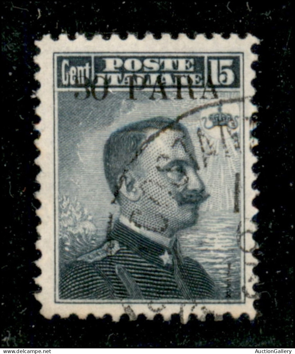 Colonie - Costantinopoli - 1908 - 30 Para Su 15 Cent (10cbd) Con Soprastampa Spostata In Alto - Usato - Molto Bello - Andere & Zonder Classificatie