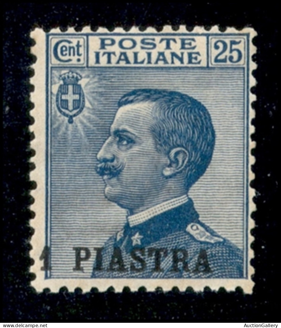 Uffici Postali All'Estero - Costantinopoli - 1908 - 1 Piastra Su 25 Cent (11h) Con Cifra Diversa - Gomma Originale (450) - Andere & Zonder Classificatie