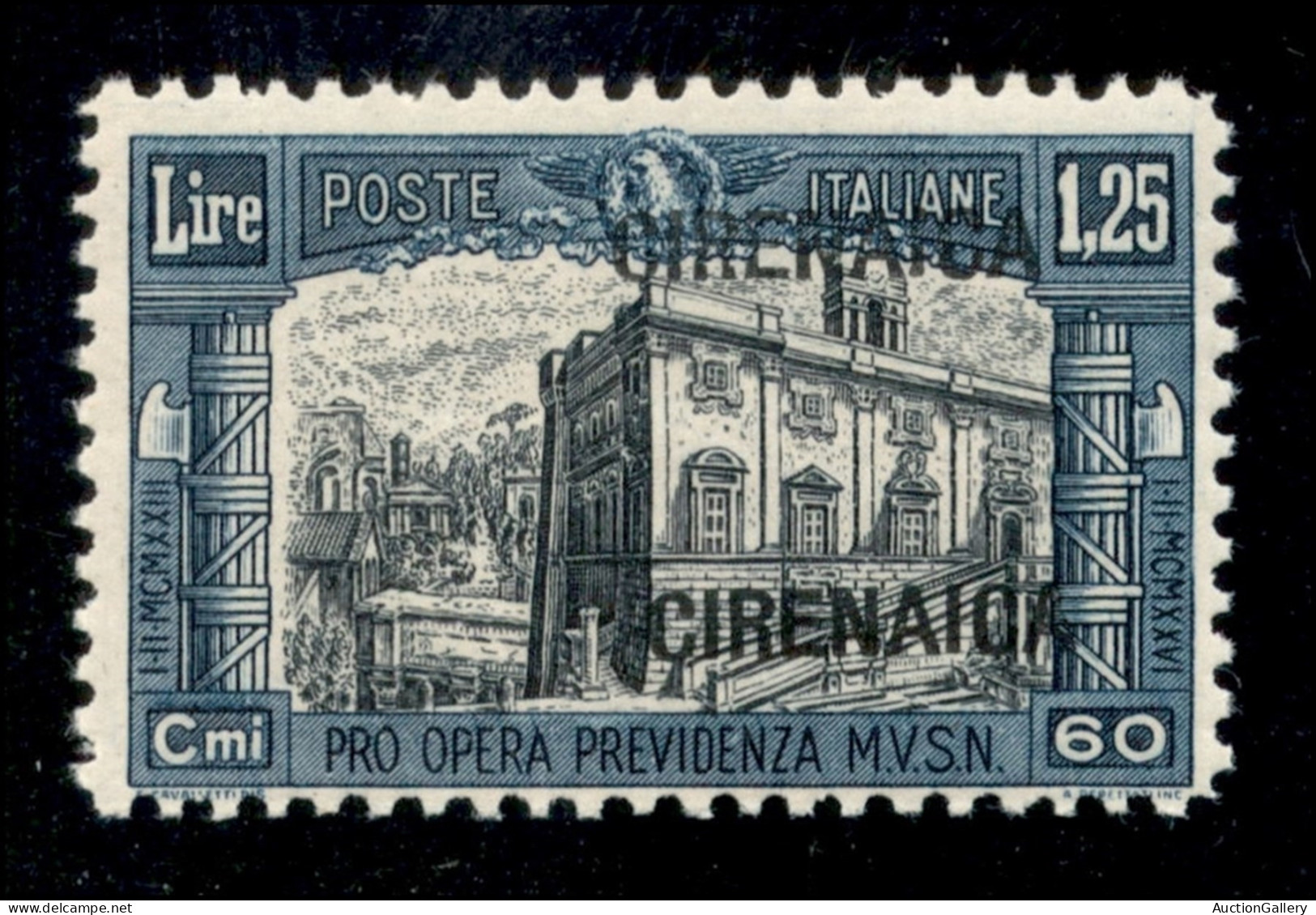 Colonie - Cirenaica - 1927 - 1,25 Lire Milizia (40a) Con Doppia Soprastampa - Gomma Integra - Cert. Colla (4.800) - Other & Unclassified