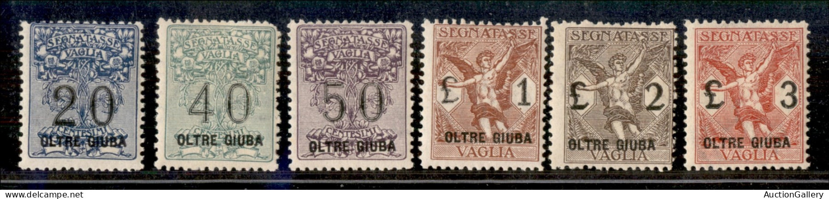 Colonie - Oltre Giuba - 1925 - Segnatasse Vaglia (1/6) - Serie Completa - Gomma Integra (1.600) - Autres & Non Classés