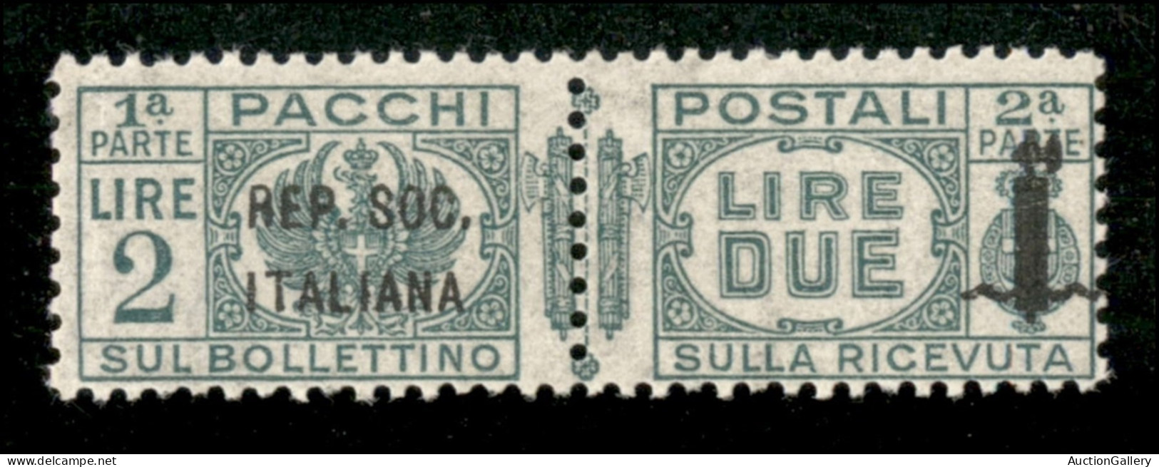 RSI - Provvisori - 1944 - 2 Lire (43) - Nuovo Con Gomma Originale - Otros & Sin Clasificación