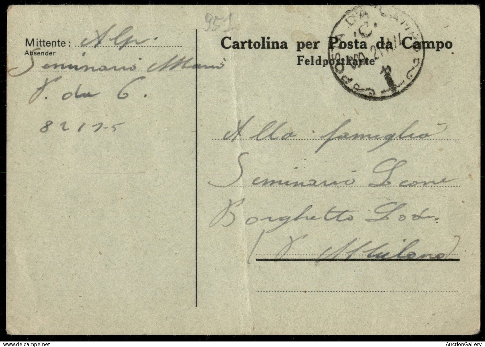RSI - Cartoline - Posta Da Campo C 21.11.44 (Reggimento Alpini) Su Cartolina Per Posta Da Campo Per Borghetto - Piega Ce - Other & Unclassified