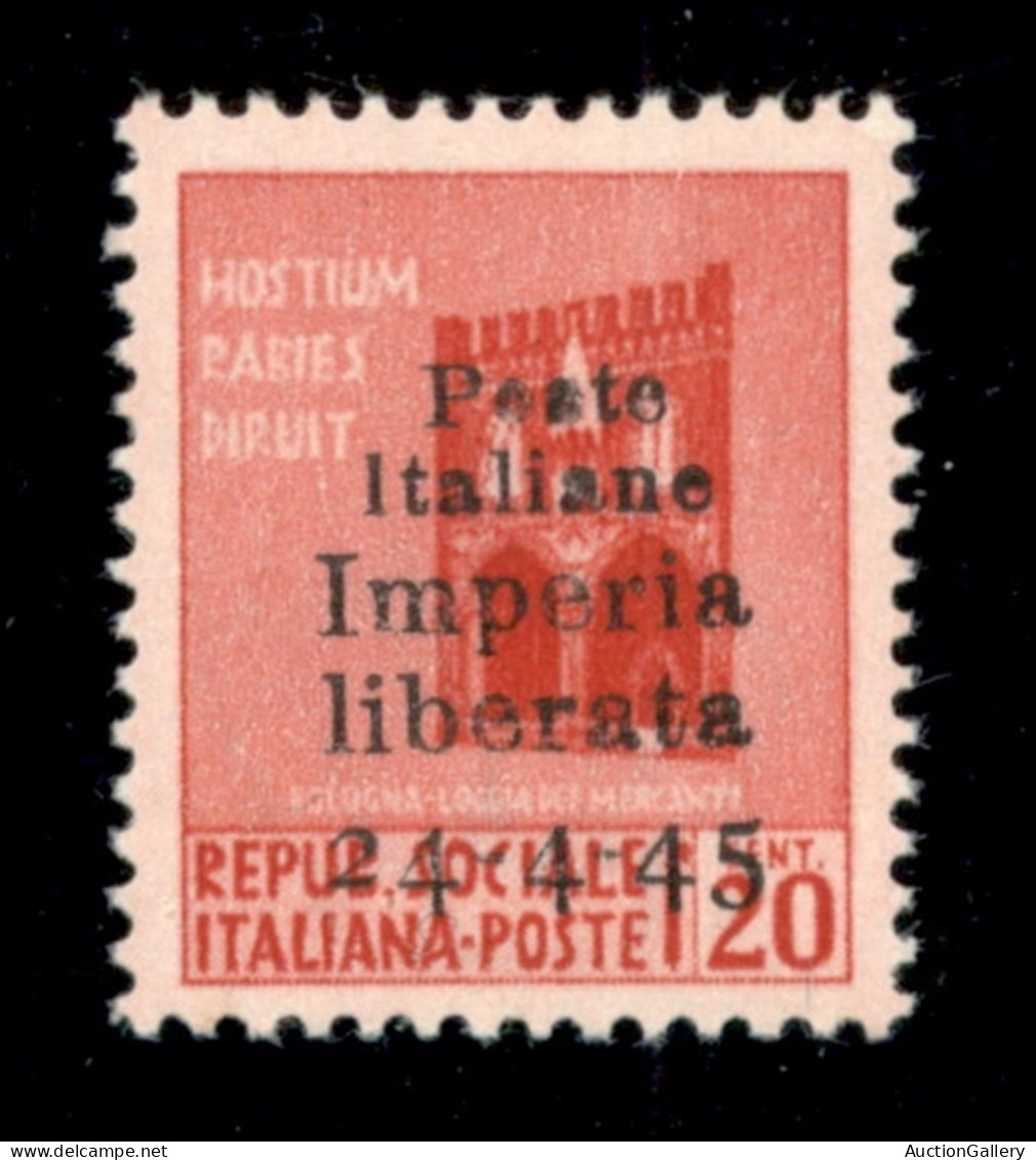 C.L.N. - Imperia - 1945 - Non Emesso - 20 Cent (22 Varietà) Con Soprastampa In Basso - Gomma Integra - Non Catalogato - Altri & Non Classificati