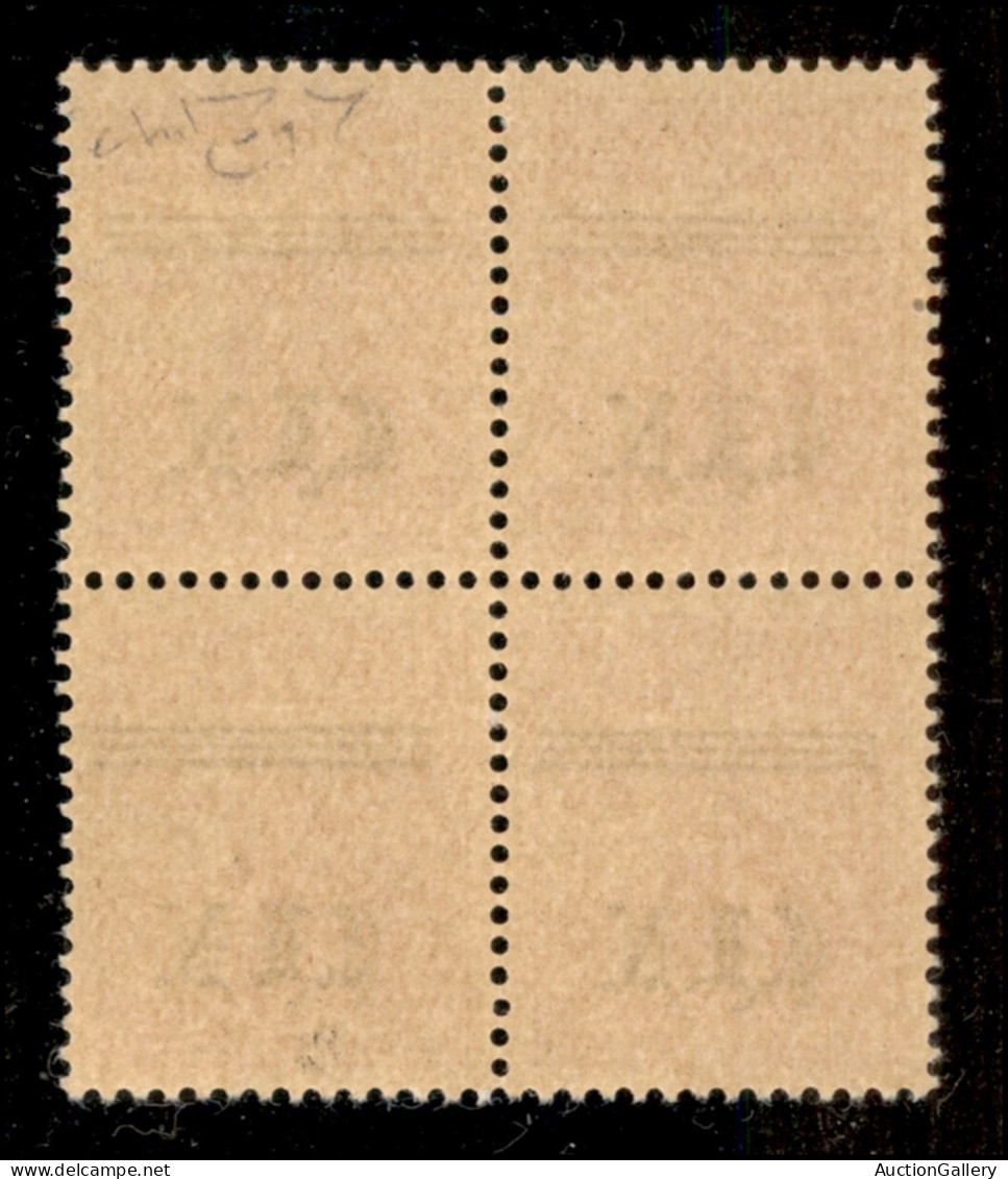 C.L.N. - Torino - 1945 - 20 Cent (Unificato 4 - Errani 4b) In Quartina Con Soprastampa Spostata In Basso - Gomma Integra - Sonstige & Ohne Zuordnung
