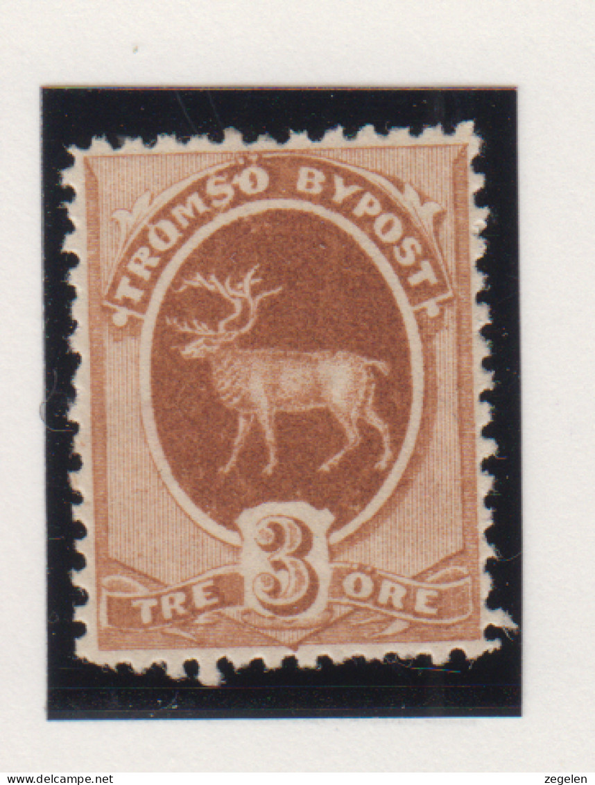 Noorwegen Lokale Zegel   Katalog Over Norges Byposter Tromso Bypost 1 - Local Post Stamps