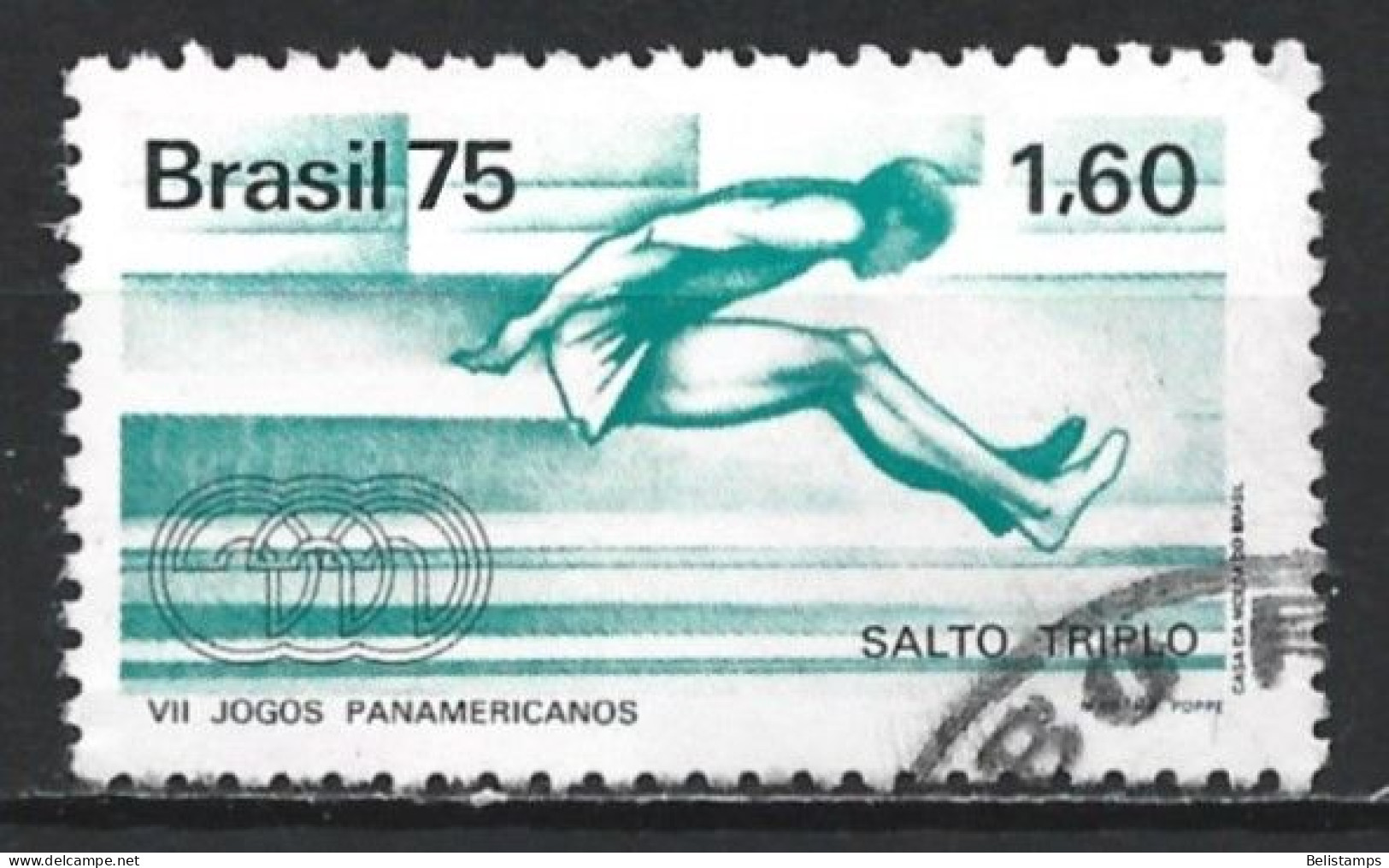 Brazil 1975. Scott #1421 (U) Triple Jump World Record  *Complete Issue* - Gebraucht