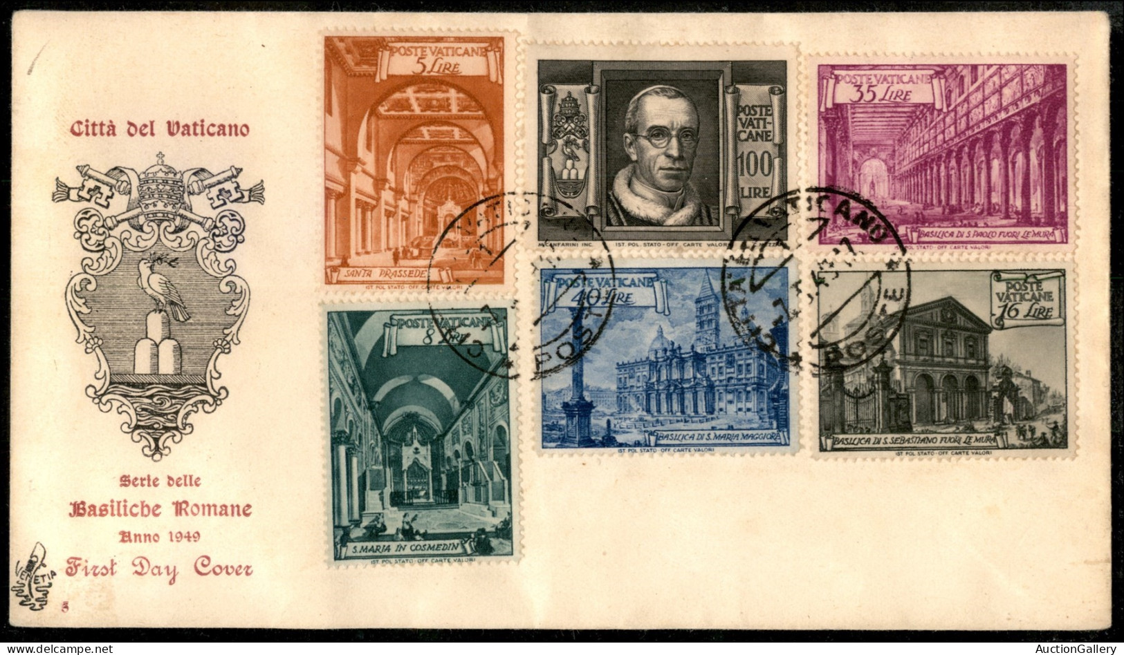 Vaticano - Posta Ordinaria - Basiliche Serie Completa + Espressi (122/31 + Espressi 11/12) Su Due Buste Con Annullo FDC  - Andere & Zonder Classificatie