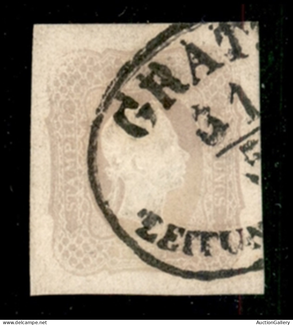 Europa - Austria - 1861 - Per Giornali - 1,05 Kreuzer (23 - Lilla Grigio Chiaro) Usato - Sorani - Altri & Non Classificati