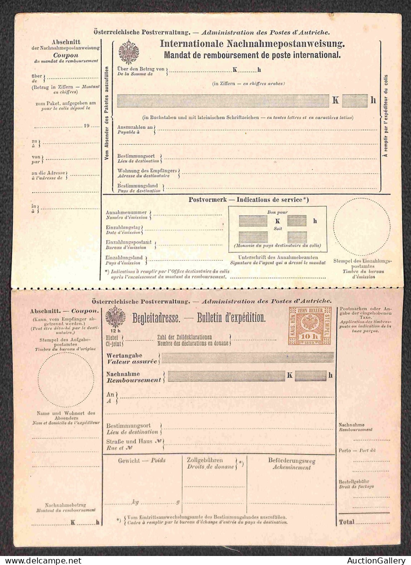 Europa - Austria - 1899/1910 Circa - Insieme Di 4 Bollettini - Nuovi - Other & Unclassified