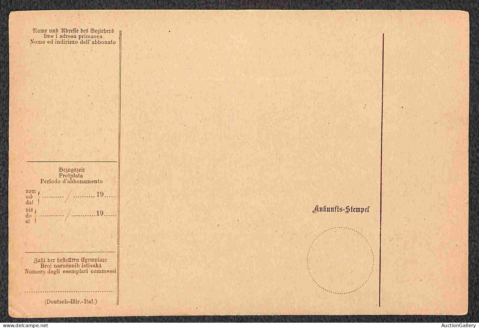 Europa - Austria - 1899/1910 circa - Insieme di 4 bollettini - nuovi