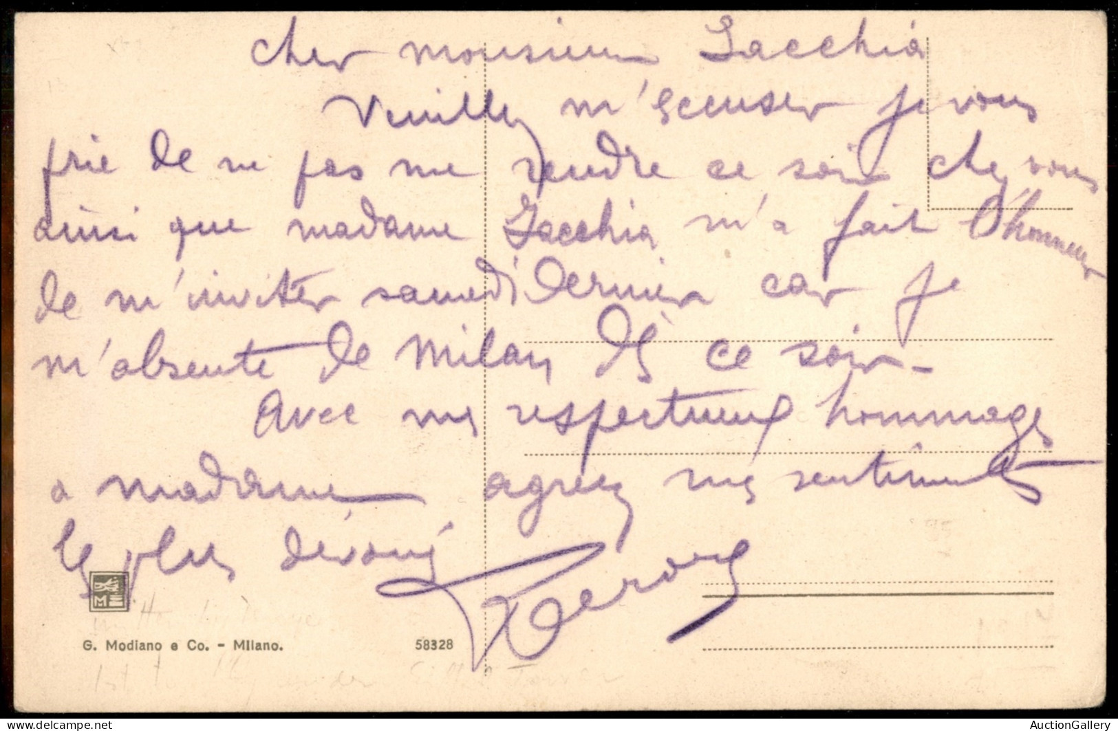 Europa - Francia - 1911 - Francois Deroye - Cartolina Con Scritta E Firma Autografa - Other & Unclassified