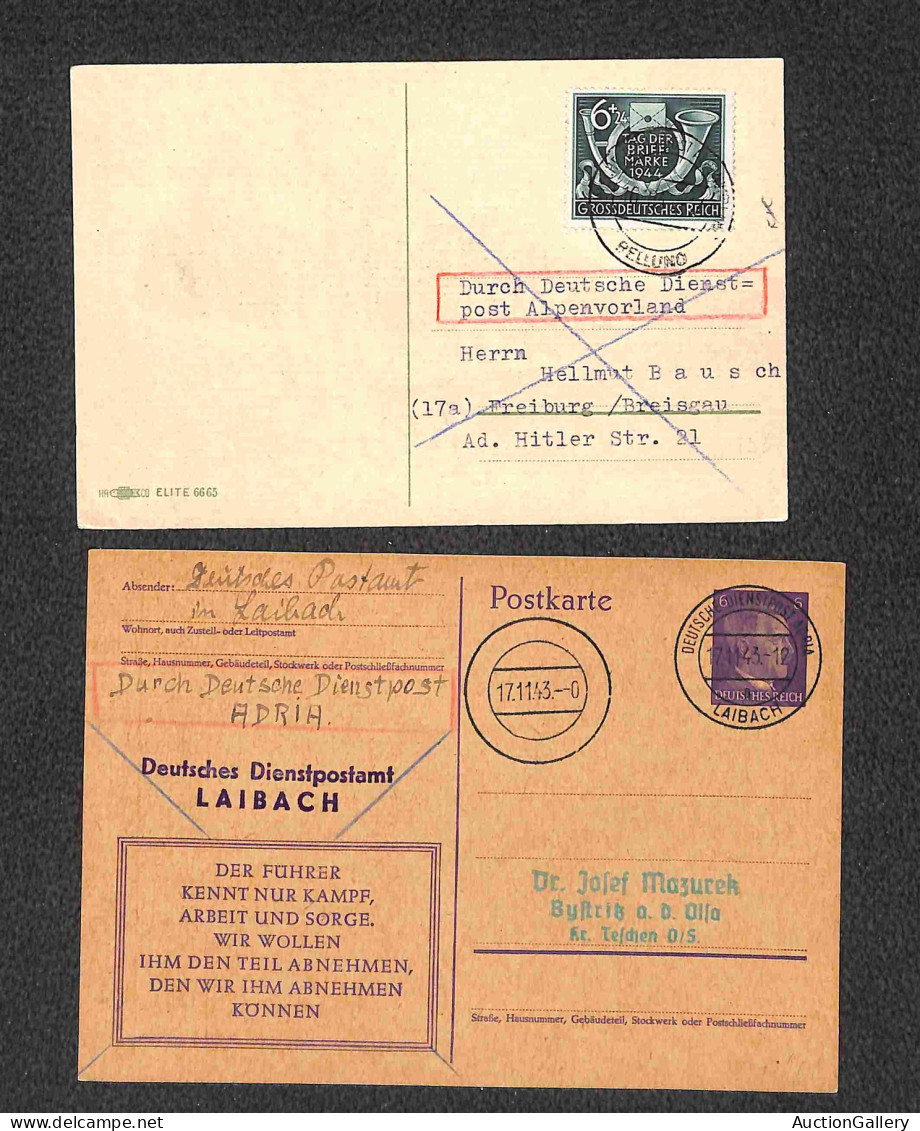 Europa - Germania - Alpenvorland – 1943/1944 – 6 buste + 2 cartoline del periodo – da esaminare