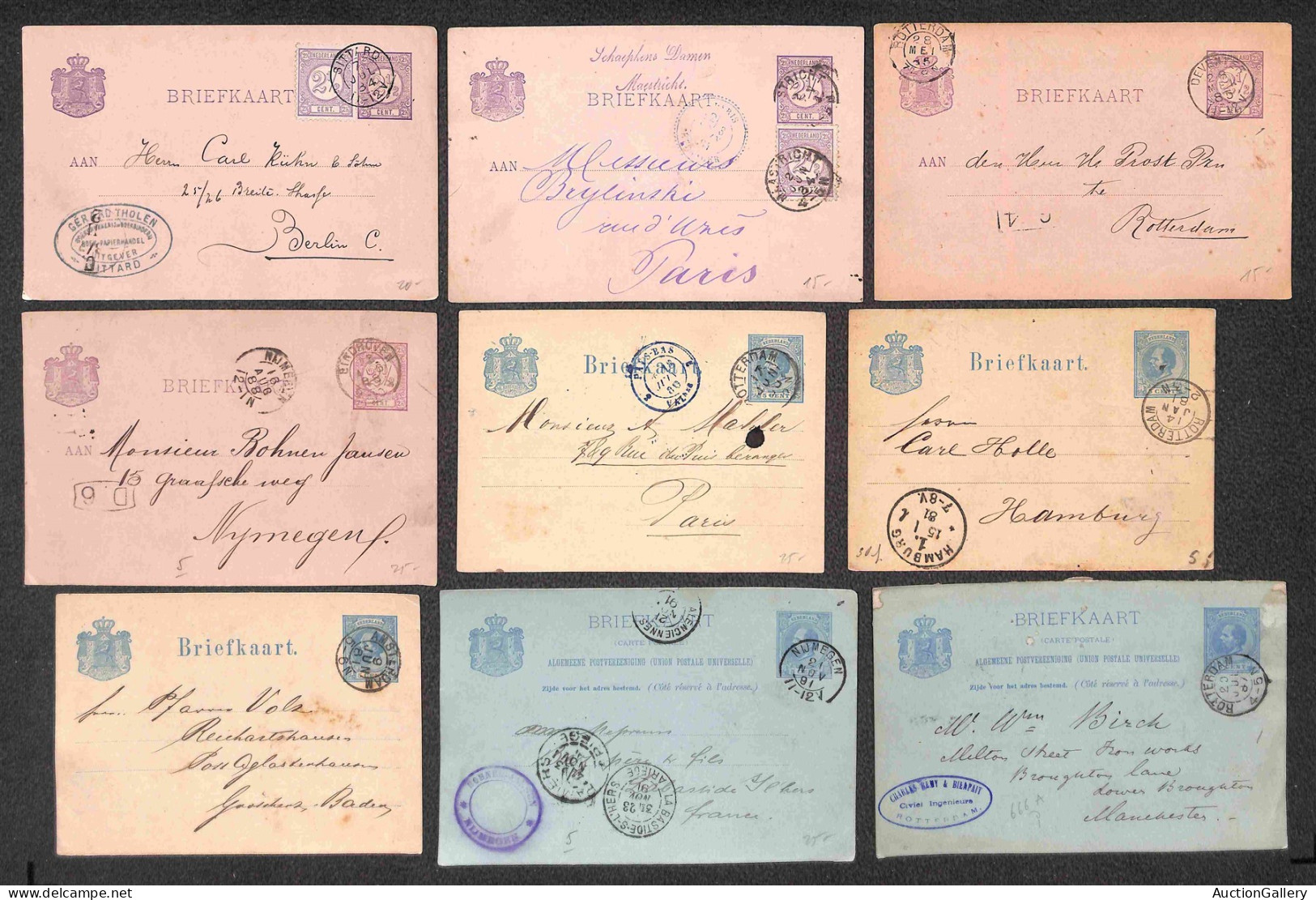 Europa - Olanda - 1876/1930 - Ventisei Interi Postali Usati Nel Periodo - Da Esaminare - Autres & Non Classés