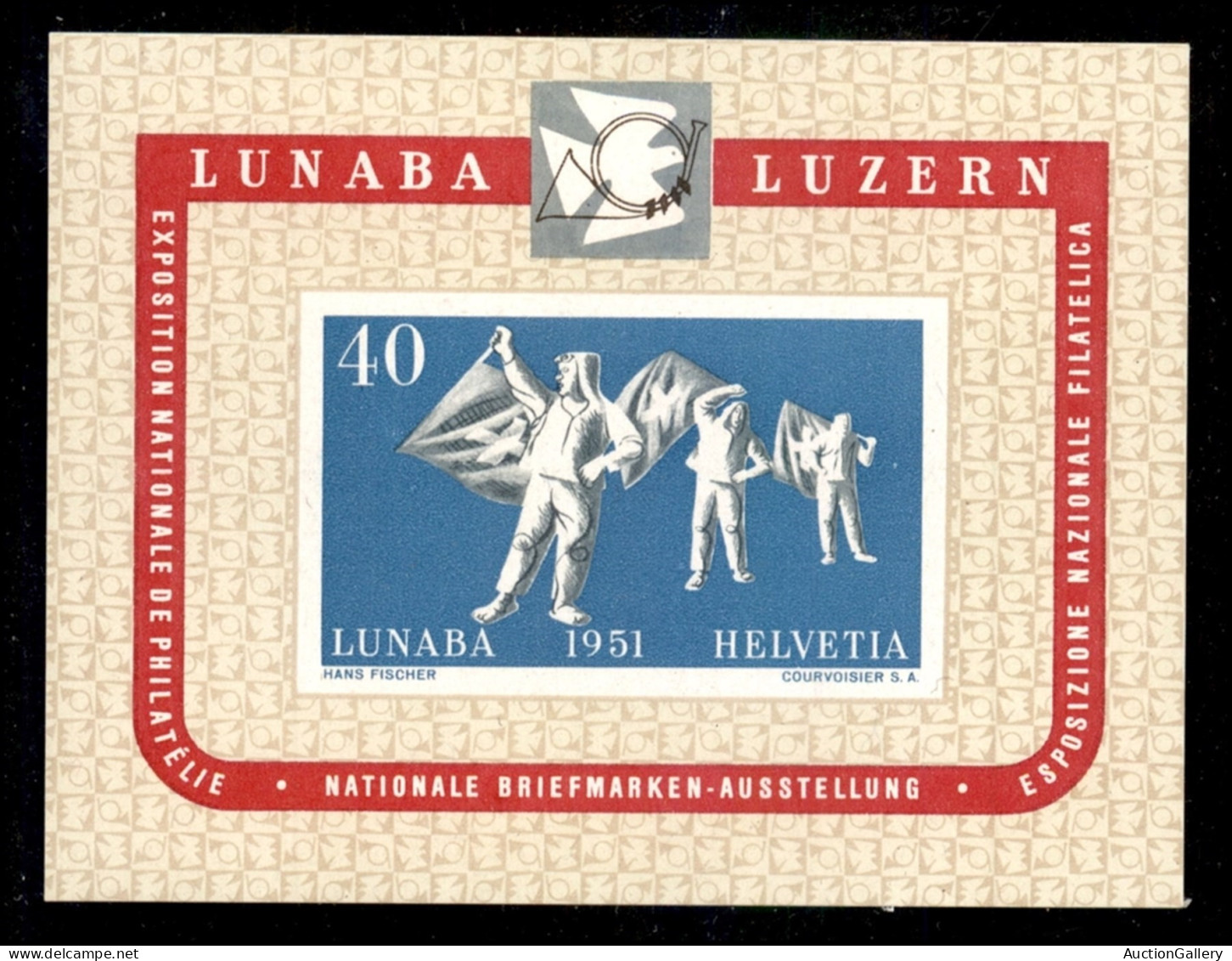 Europa - Svizzera - 1951 - Lunaba (14 - Foglietti ) - Gomma Integra (260) - Autres & Non Classés