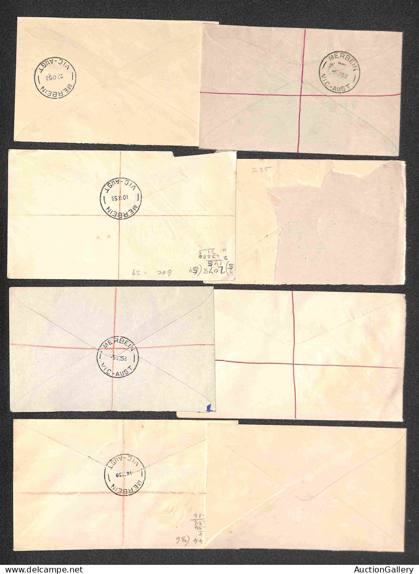 Oltremare - Australia - 1948/1959 - FDC - ventisei buste (20 raccomandate) con diverse affrancature del periodo nel gior