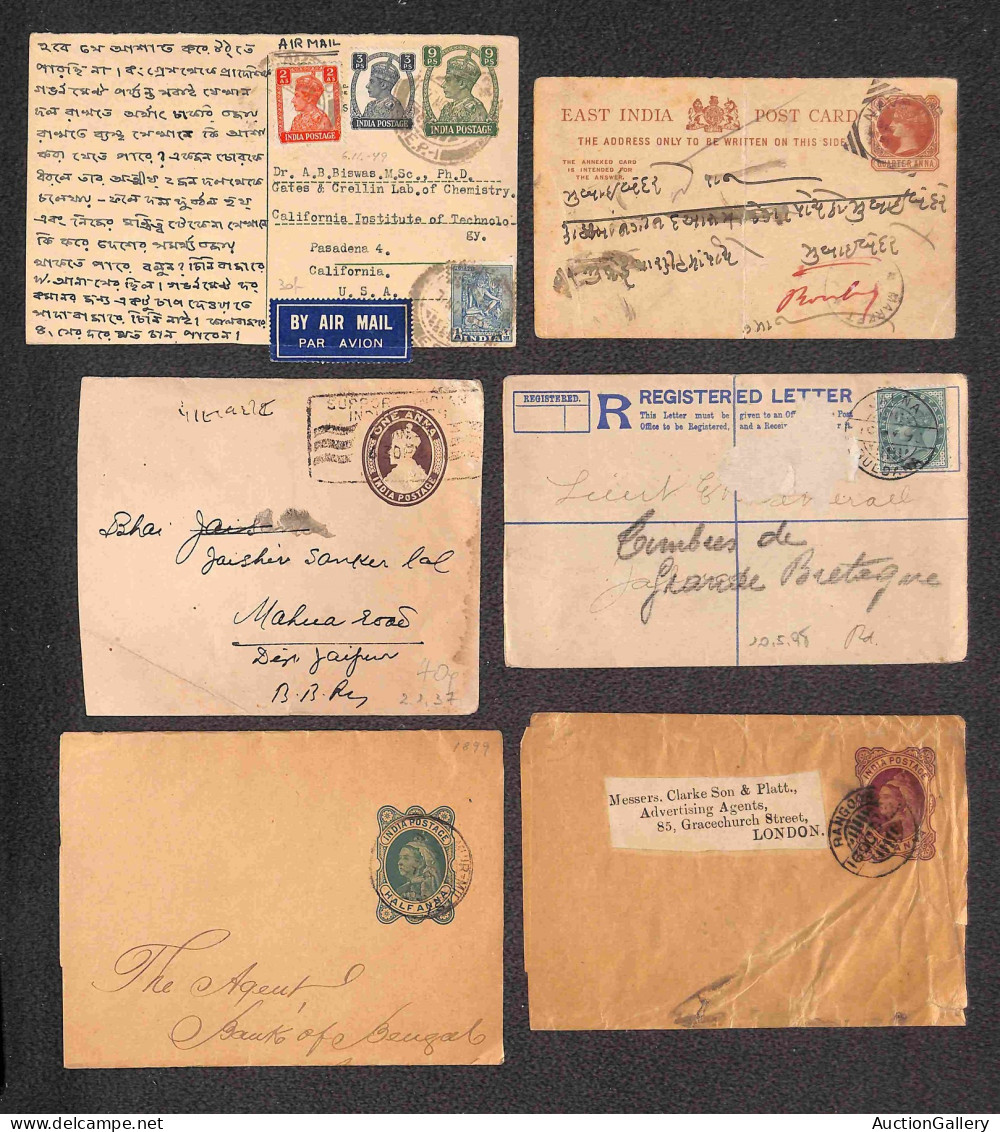 Oltremare - India - 1881/1949 - Sessantuno Buste E Cartoline Postali Del Periodo Per L'interno E Per L'estero - Da Esami - Sonstige & Ohne Zuordnung