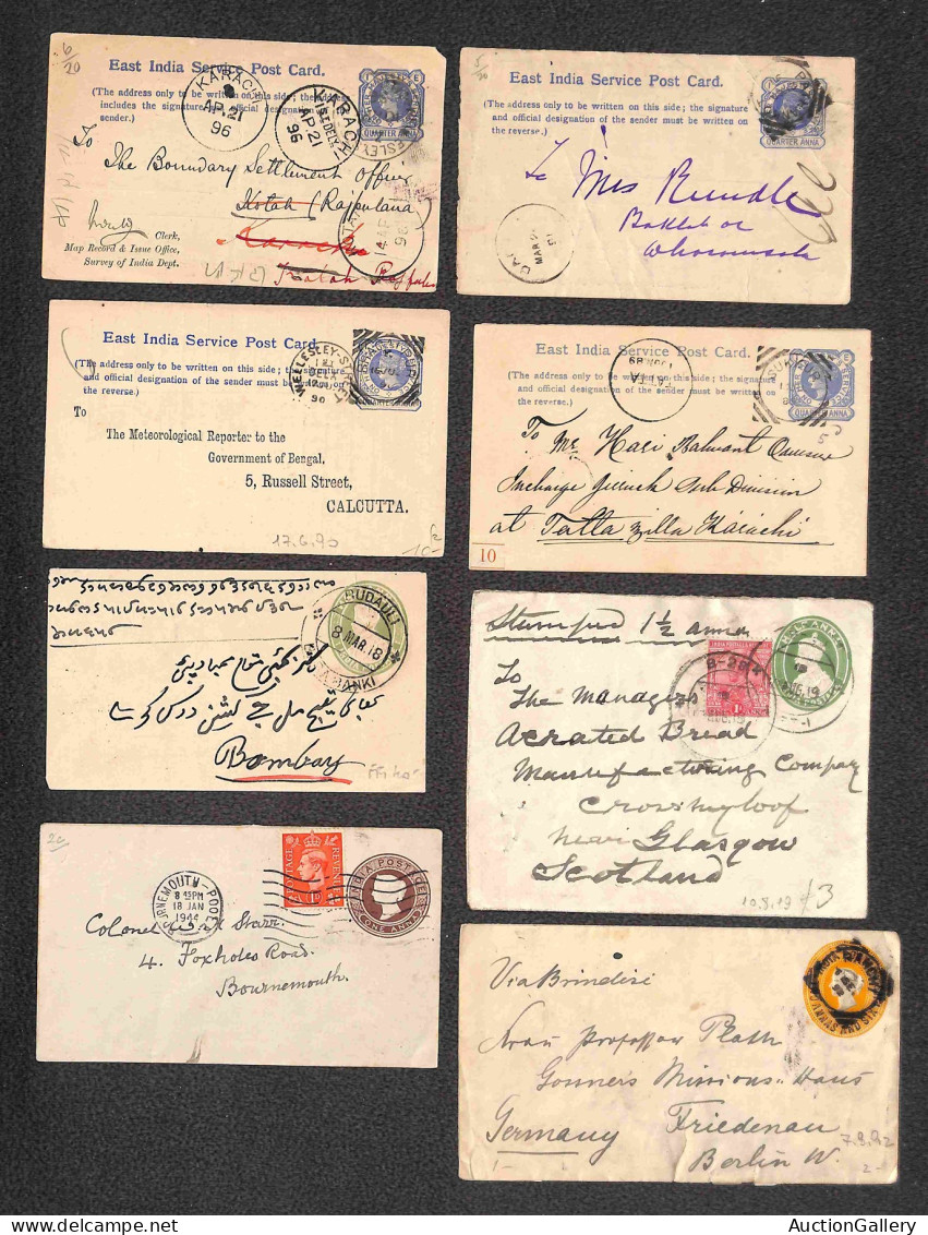 Oltremare - India - 1881/1949 - Sessantuno Buste E Cartoline Postali Del Periodo Per L'interno E Per L'estero - Da Esami - Autres & Non Classés