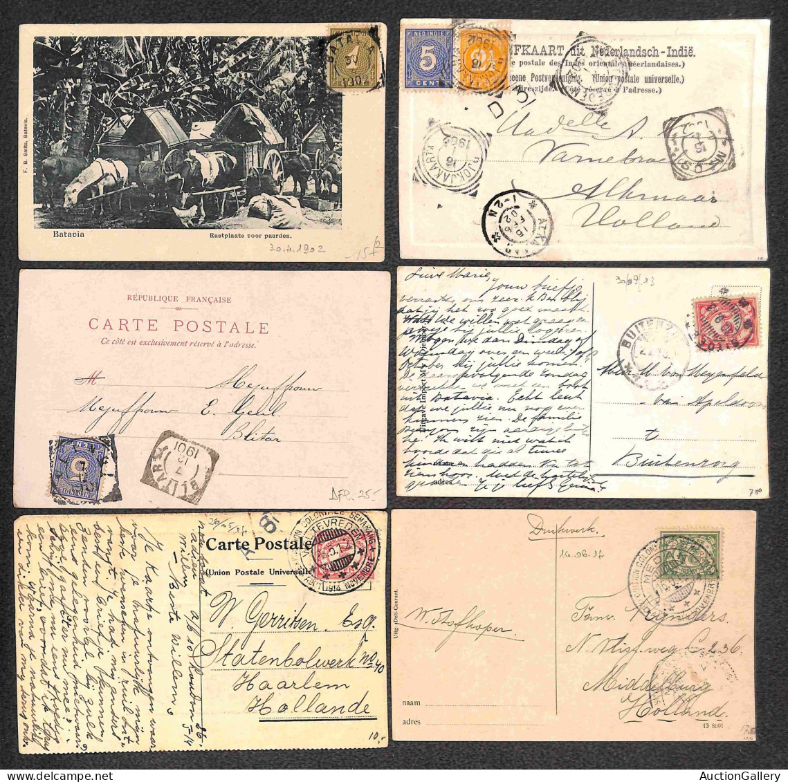 Oltremare - India - Indie Olandesi - 1900/1938 - Quindici Cartoline + Tre Buste Usate Nel Periodo - Varie Destinazioni - - Autres & Non Classés
