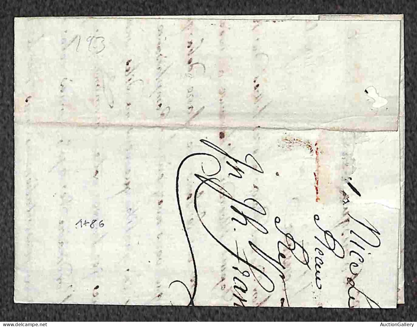 Prefilateliche&Documenti - Prefilateliche - 1792/96 - Due Lettere Con Bollo Nice Grande In Rosso E In Nero Entrambe Dire - Andere & Zonder Classificatie