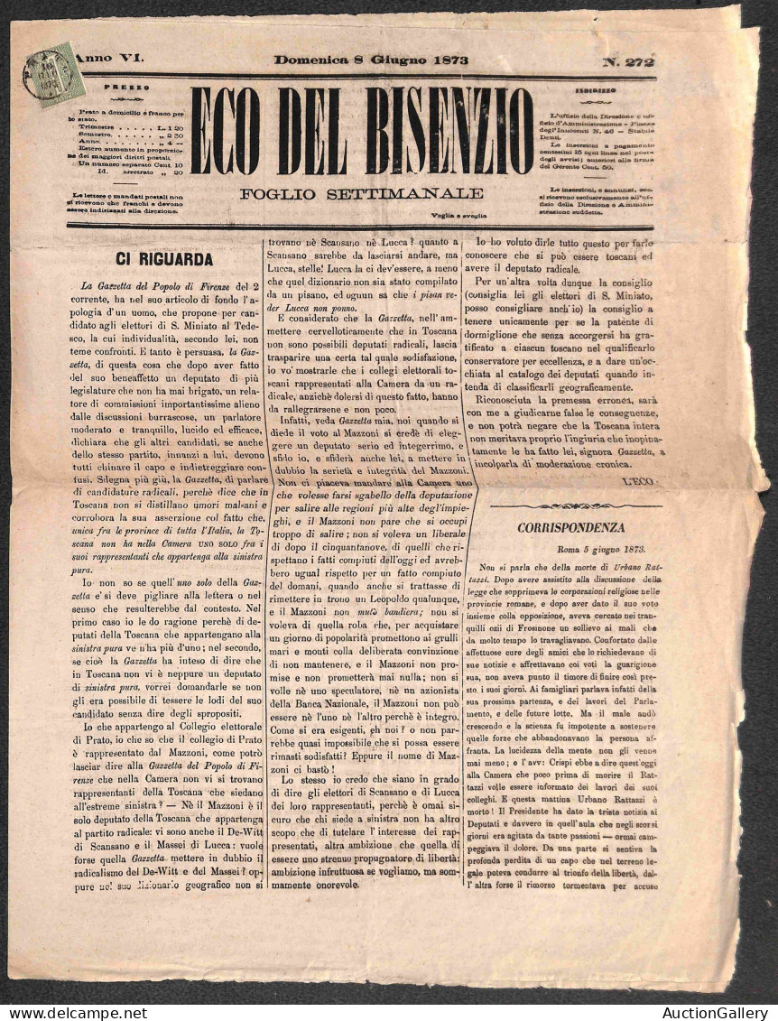 Prefilateliche&Documenti - Documenti - Prato (1873 - 28 Aprile + 10 Giugno) - Eco Del Bisenzio (27 Aprile + 8 Giugno) -  - Autres & Non Classés