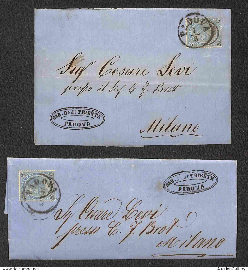 Lotti&Collezioni - Area Italiana - ANTICHI STATI - Padova (19 Luglio/15 Agosto 1866) - Nove Lettere D'archivio Per Milan - Other & Unclassified