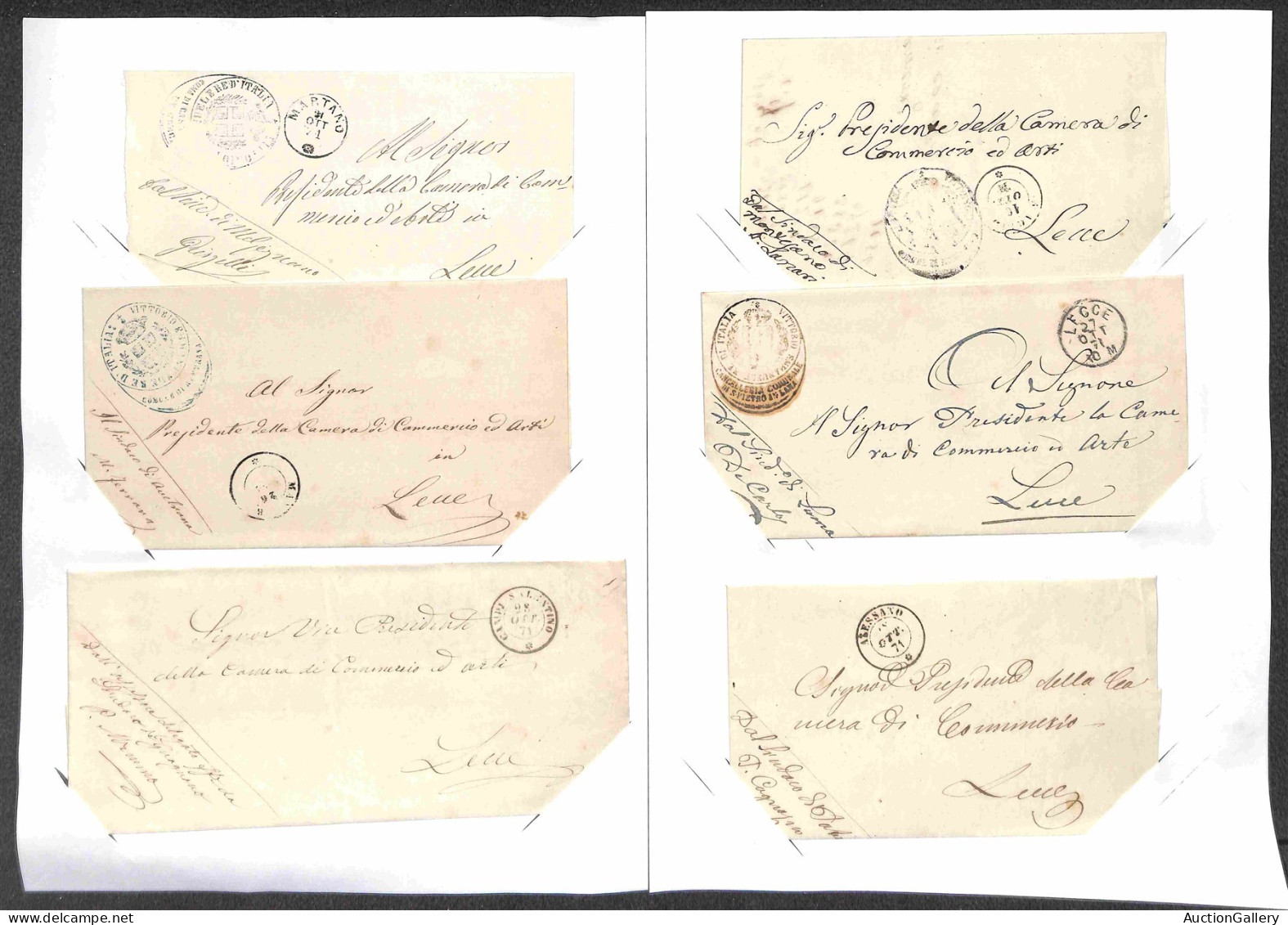 Lotti&Collezioni - Area Italiana - REGNO - 1863/1871 - Franchigie Comunali (in Genere Comuni Delle Puglie) - 36 Pieghi C - Altri & Non Classificati