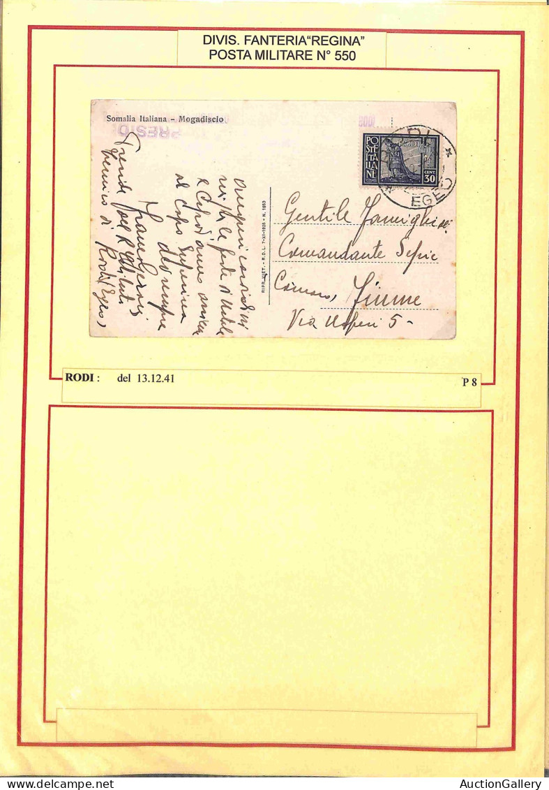 Lotti&Collezioni - Area Italiana - POSTA MILITARE - 1941/1943 - Posta Militare 550 - 11 Lettere E Franchigie Del Periodo - Autres & Non Classés