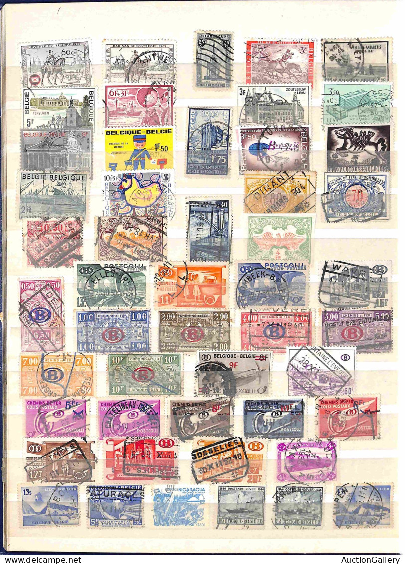 Lotti&Collezioni - Europa&Oltremare - BELGIO - 1900/1991 - Insieme di circa 1100 valori del periodo con diverse ripetizi