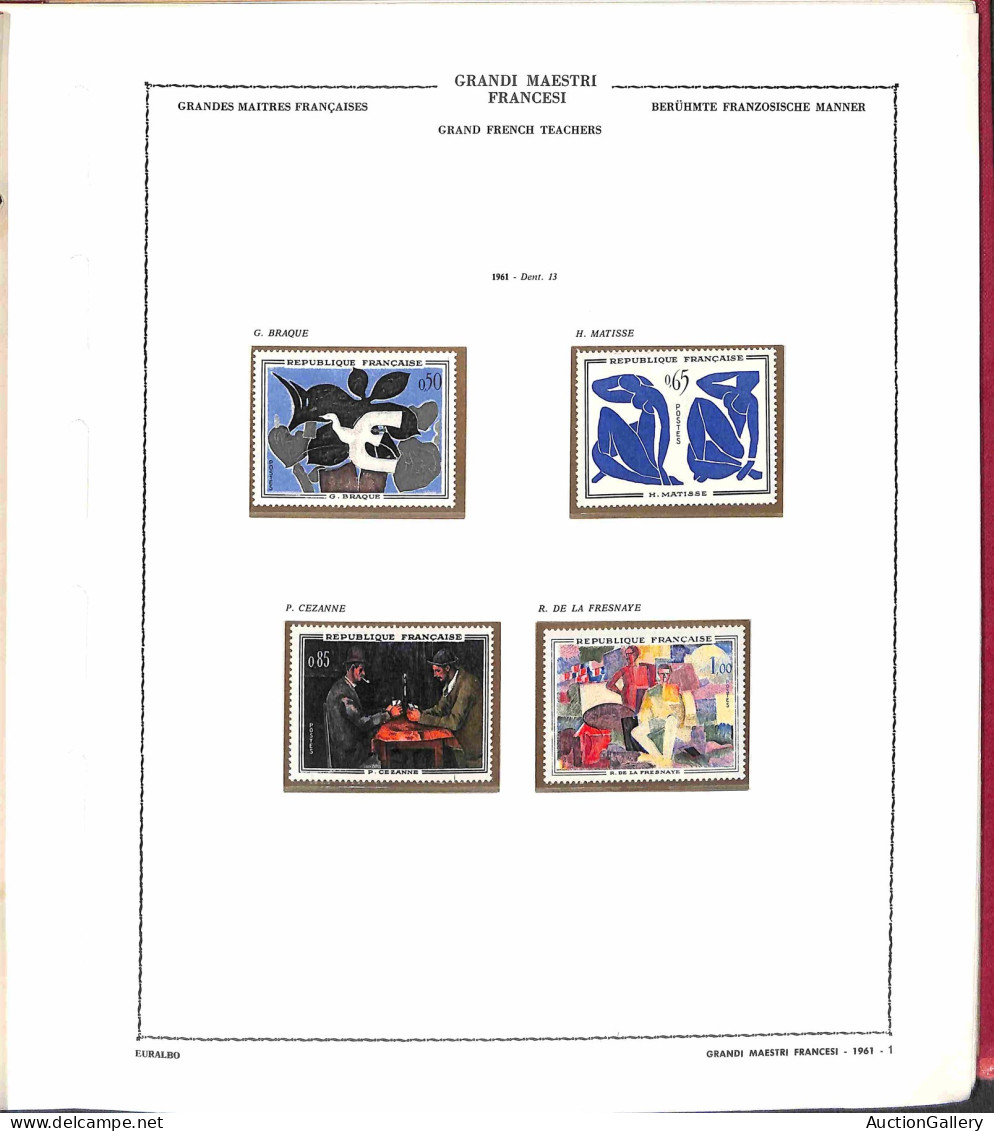 Lotti&Collezioni - Europa&Oltremare - FRANCIA - 1961/1986 - Collezione Avanzata Tematica Quadri Montata In Parte Su Albu - Autres & Non Classés