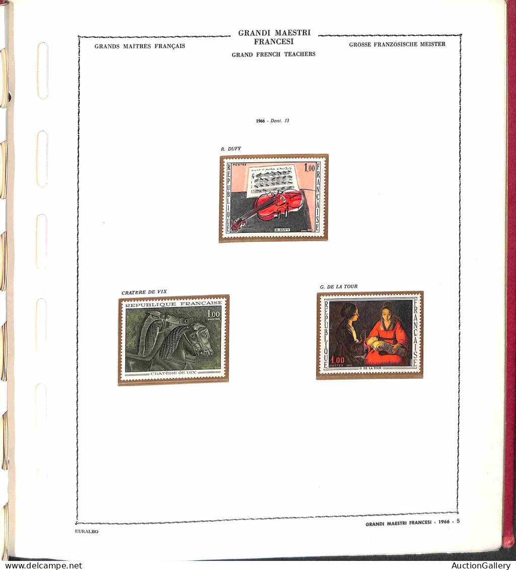 Lotti&Collezioni - Europa&Oltremare - FRANCIA - 1961/1986 - Collezione avanzata tematica Quadri montata in parte su albu