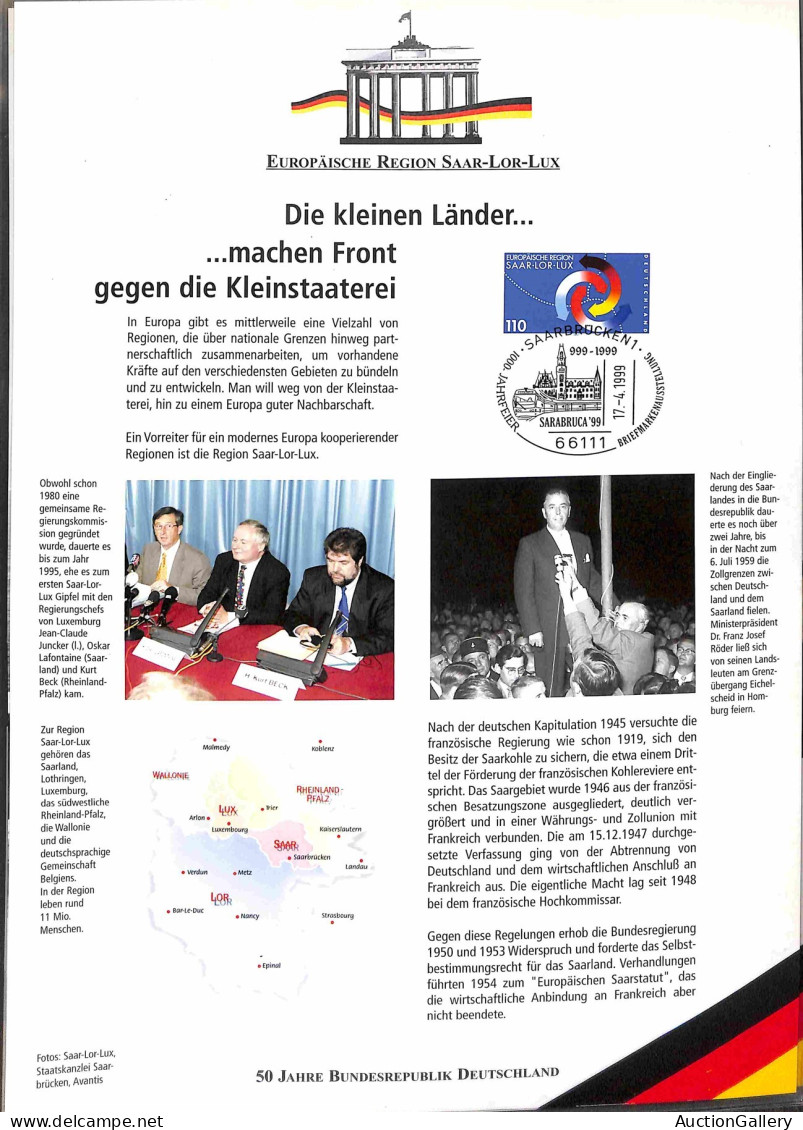 Lotti&Collezioni - Europa&Oltremare - GERMANIA - 50 Jahre Bundesrepublik Deutschland - Edizione Deutsche Post In Elegant - Andere & Zonder Classificatie