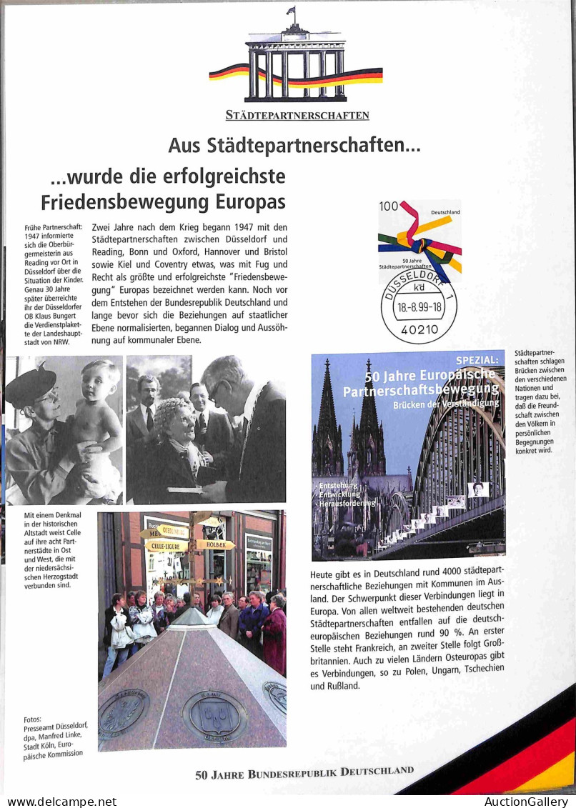 Lotti&Collezioni - Europa&Oltremare - GERMANIA - 50 Jahre Bundesrepublik Deutschland - Edizione Deutsche Post In Elegant - Andere & Zonder Classificatie