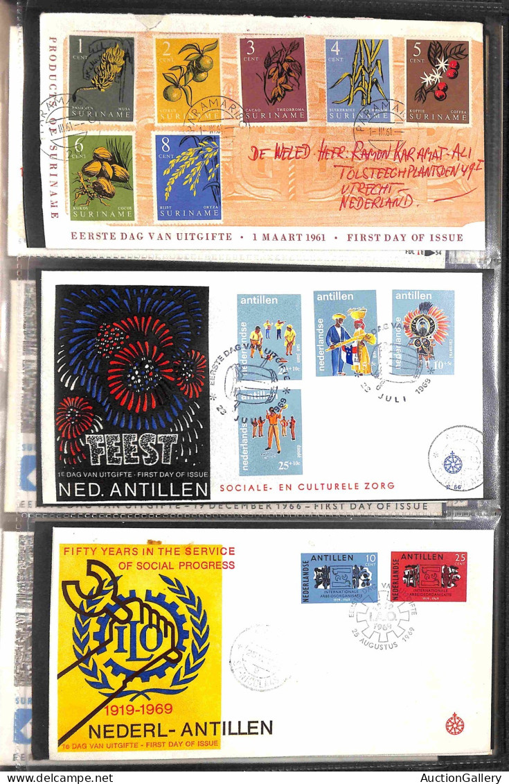 Lotti&Collezioni - Europa&Oltremare - COLONIE OLANDESI - 1962/1975 - Antille + Suriname - Collezione Di 72 FDC Del Perio - Otros & Sin Clasificación