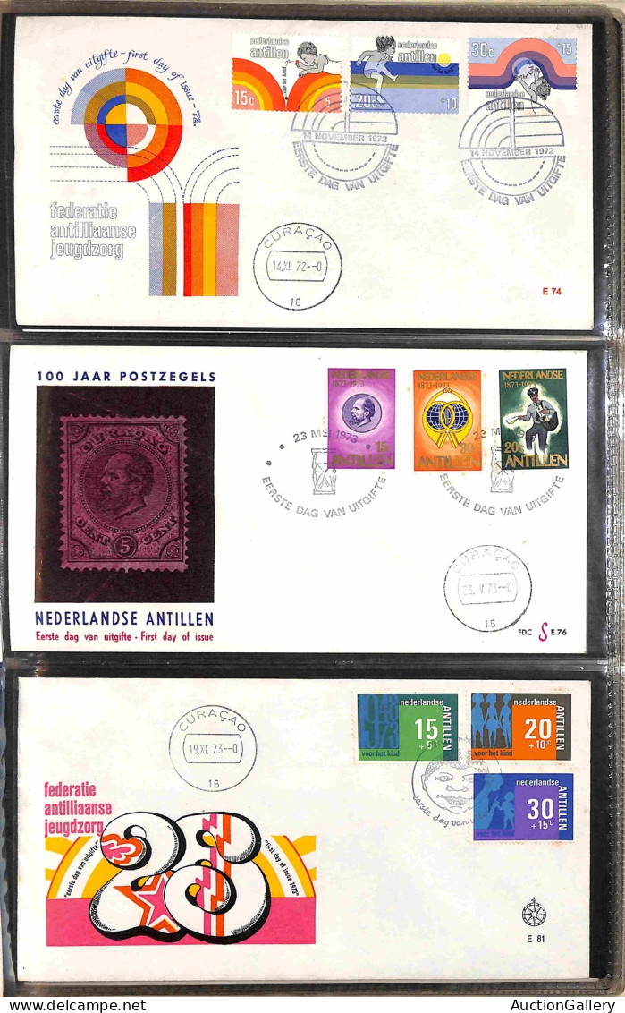 Lotti&Collezioni - Europa&Oltremare - COLONIE OLANDESI - 1962/1975 - Antille + Suriname - Collezione Di 72 FDC Del Perio - Otros & Sin Clasificación