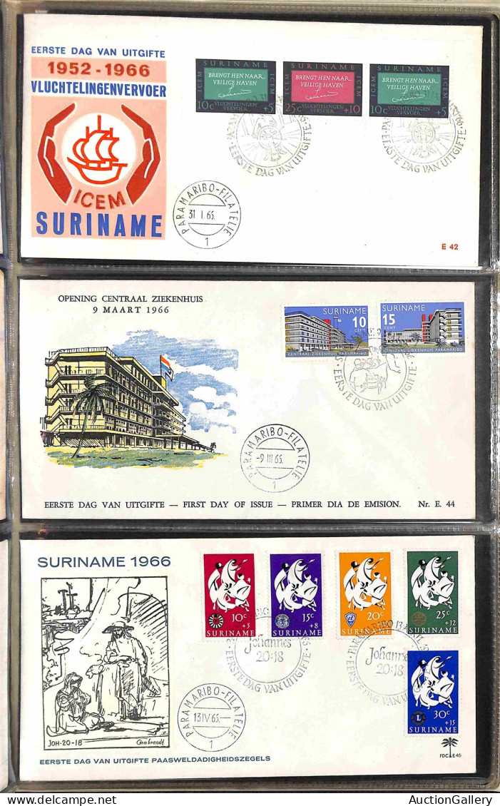 Lotti&Collezioni - Europa&Oltremare - COLONIE OLANDESI - 1962/1975 - Antille + Suriname - Collezione di 72 FDC del perio