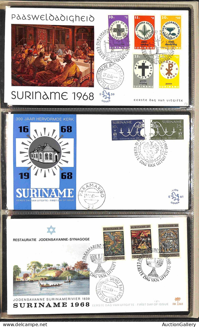 Lotti&Collezioni - Europa&Oltremare - COLONIE OLANDESI - 1962/1975 - Antille + Suriname - Collezione di 72 FDC del perio