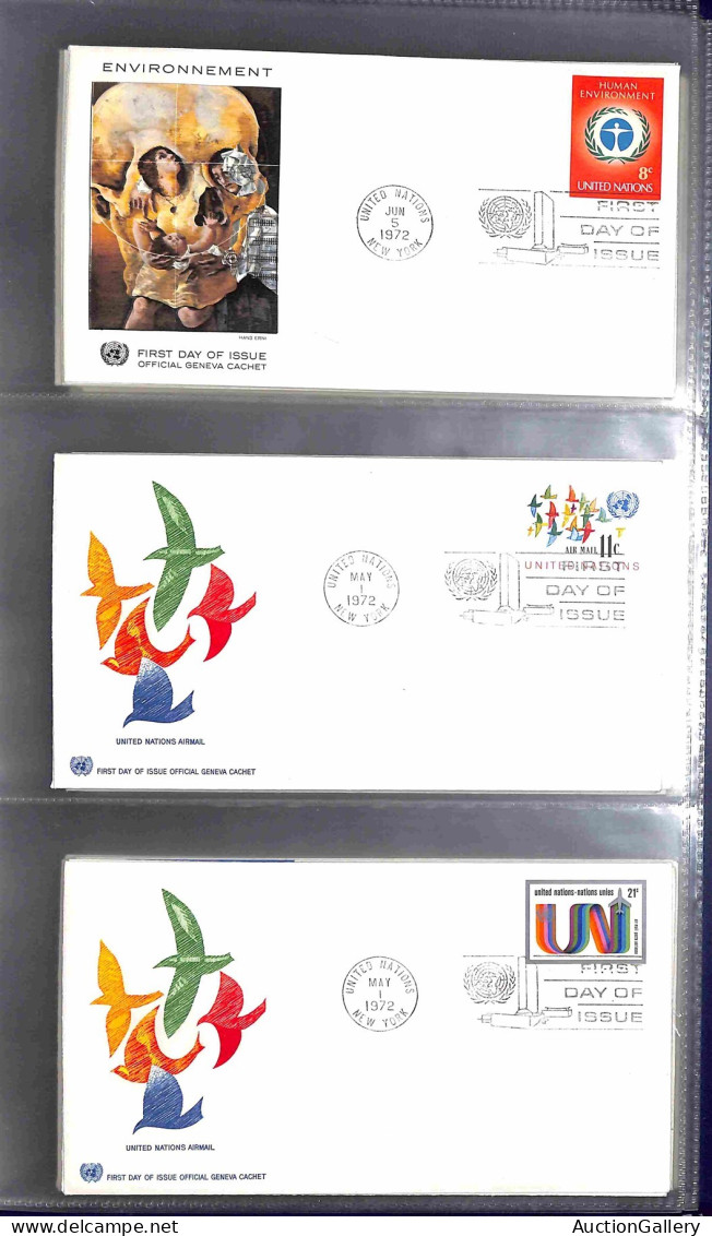 Lotti&Collezioni - Europa&Oltremare - NAZIONI UNITE - 1970/1976 - Collezione di 84 FDC emissioni di New York del periodo